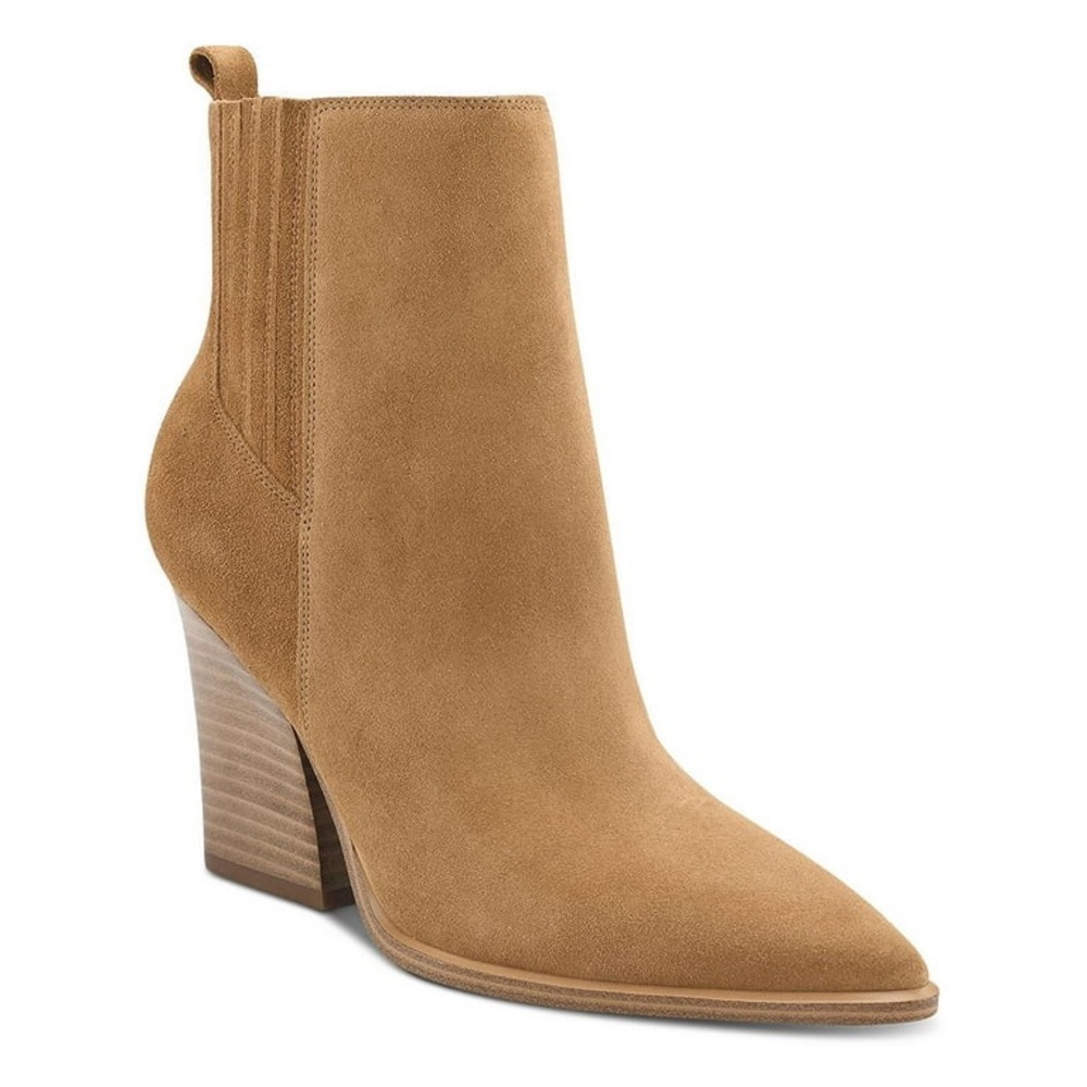 Marc Fisher Camel Suede Ankle Booties